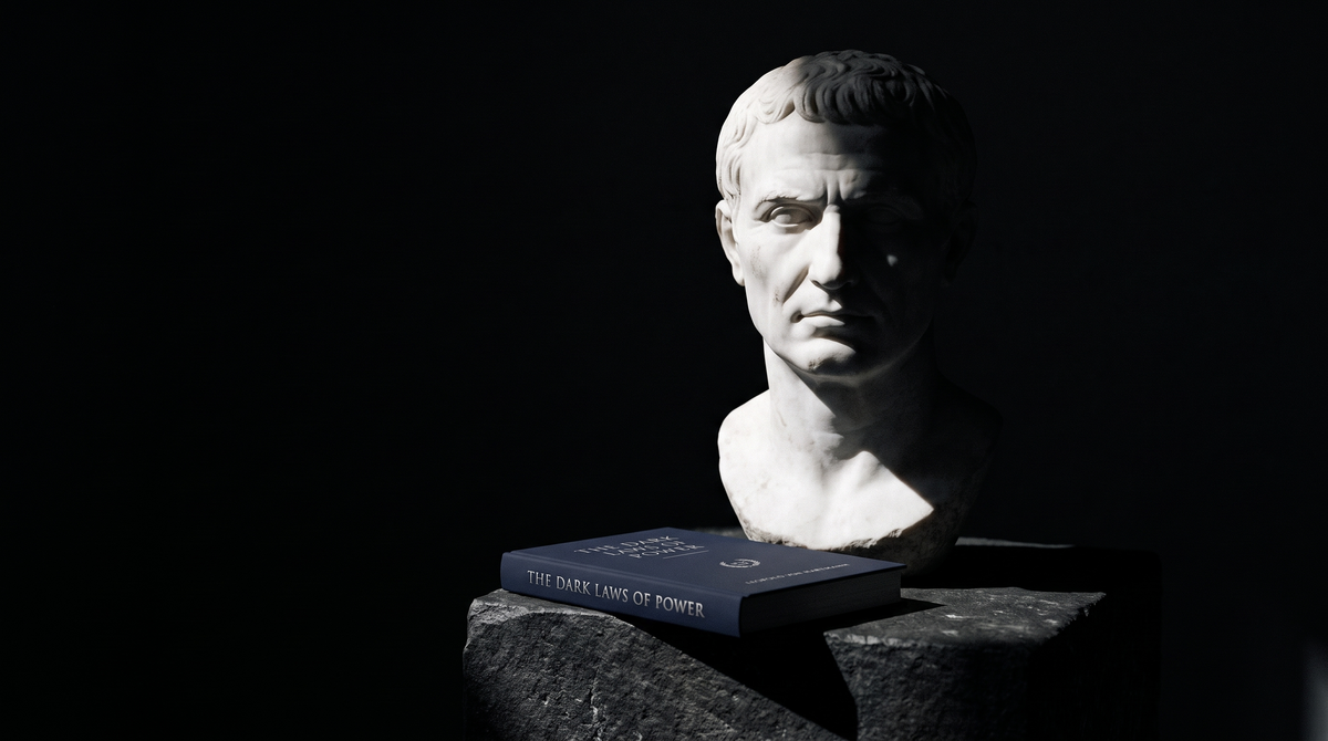 The Dark Laws of Power by Leopold Von Hartmann – classical marble bust, the superior man